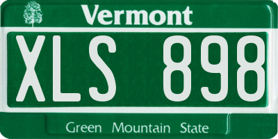 VT license plate XLS898