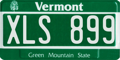 VT license plate XLS899
