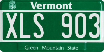 VT license plate XLS903