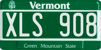 VT license plate XLS908