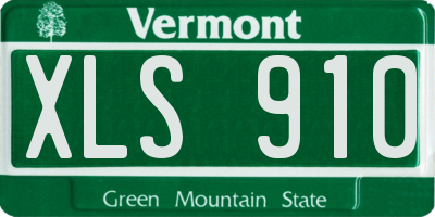 VT license plate XLS910