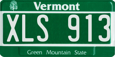 VT license plate XLS913