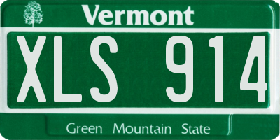 VT license plate XLS914