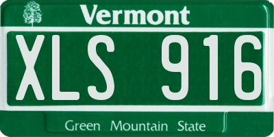VT license plate XLS916