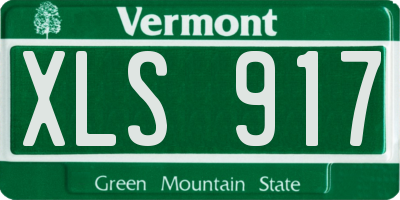 VT license plate XLS917
