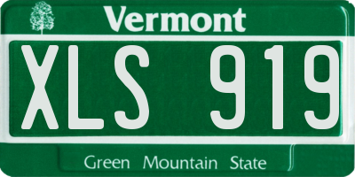 VT license plate XLS919