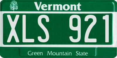 VT license plate XLS921