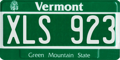 VT license plate XLS923