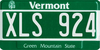 VT license plate XLS924
