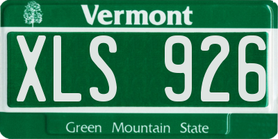 VT license plate XLS926