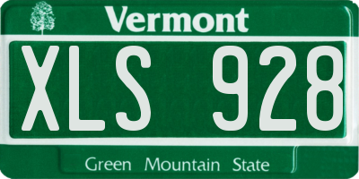VT license plate XLS928