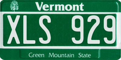 VT license plate XLS929