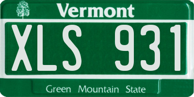 VT license plate XLS931