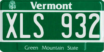 VT license plate XLS932