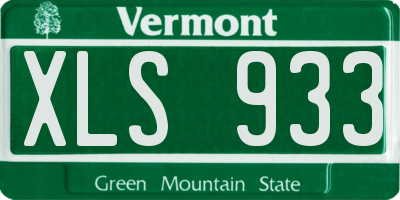 VT license plate XLS933