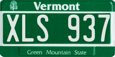 VT license plate XLS937