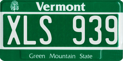 VT license plate XLS939