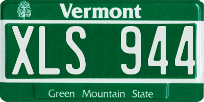 VT license plate XLS944