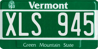 VT license plate XLS945