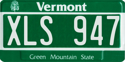 VT license plate XLS947