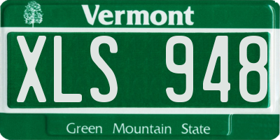 VT license plate XLS948