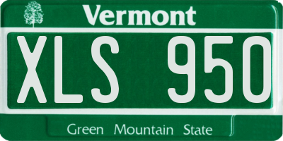 VT license plate XLS950