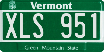 VT license plate XLS951