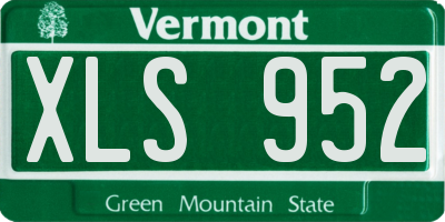 VT license plate XLS952