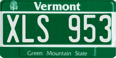 VT license plate XLS953