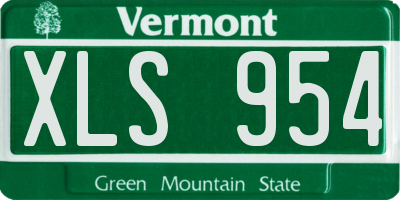 VT license plate XLS954