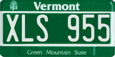 VT license plate XLS955