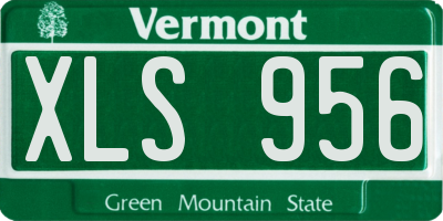VT license plate XLS956