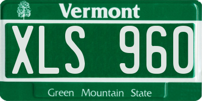 VT license plate XLS960