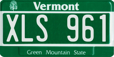 VT license plate XLS961