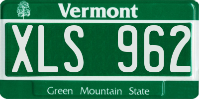 VT license plate XLS962