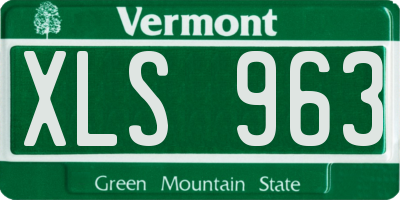 VT license plate XLS963