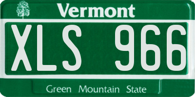 VT license plate XLS966