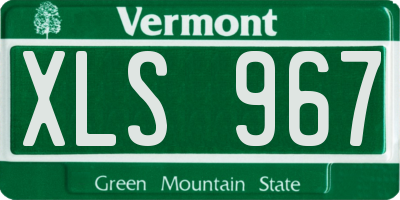 VT license plate XLS967