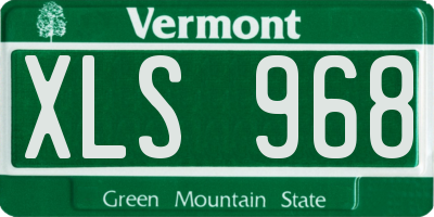 VT license plate XLS968
