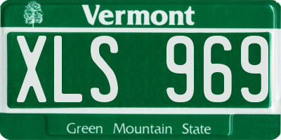 VT license plate XLS969