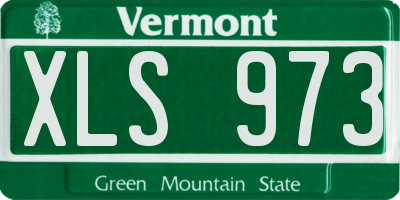 VT license plate XLS973