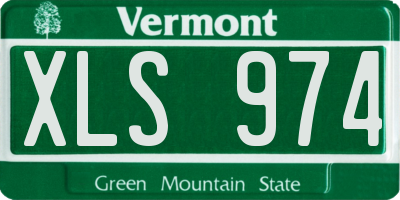 VT license plate XLS974