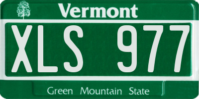 VT license plate XLS977