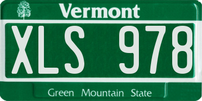 VT license plate XLS978