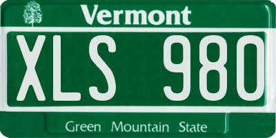 VT license plate XLS980
