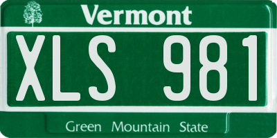 VT license plate XLS981