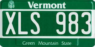 VT license plate XLS983