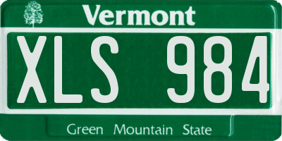 VT license plate XLS984