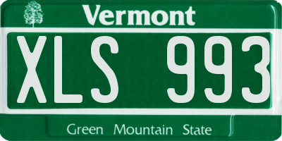 VT license plate XLS993