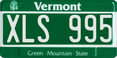 VT license plate XLS995